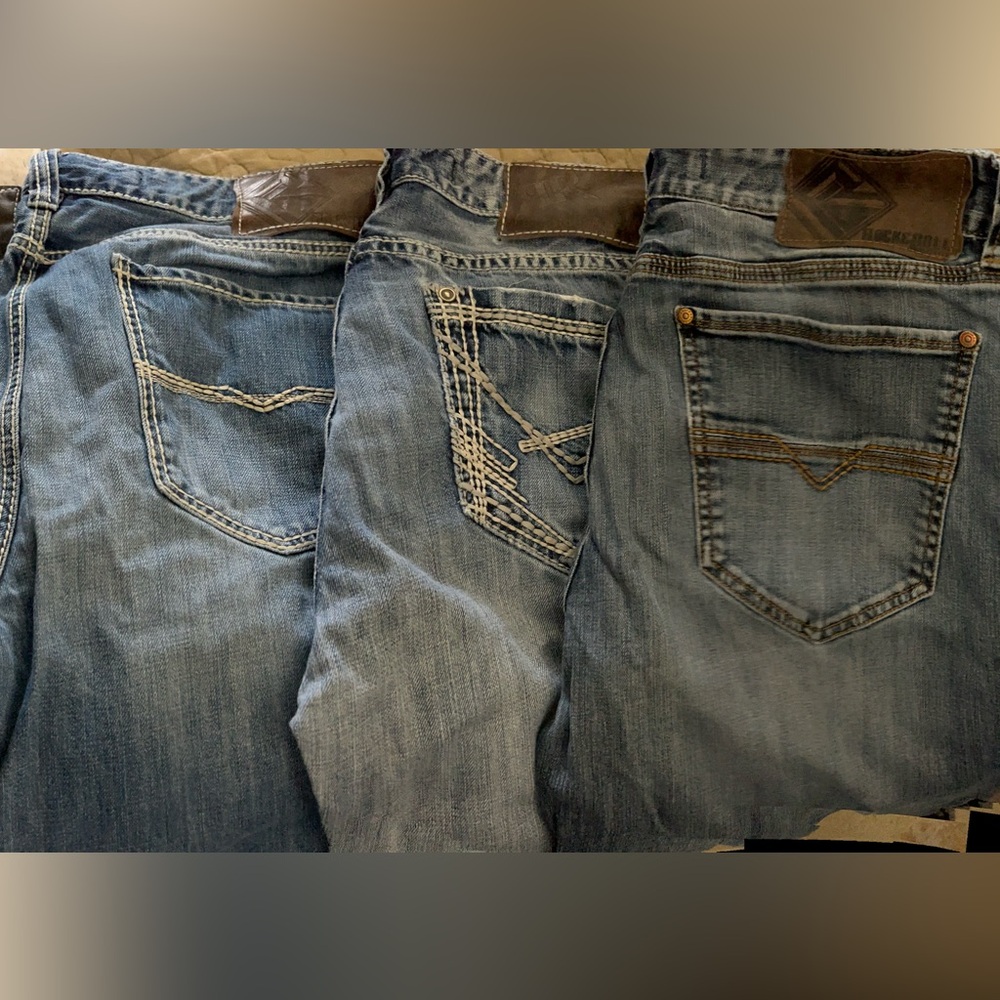 Men’s rock and roll cowboy denim jeans 

36x32